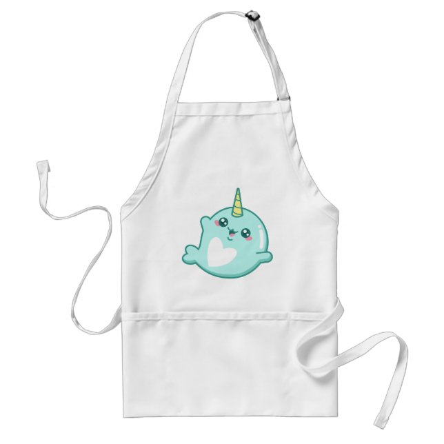 Kawaii Narwhal Standard Apron (Front)