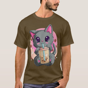 Kawaii Neko Cat Anime Shirts For Women, Bubble Bob