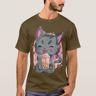 Kawaii Neko Cat Anime Shirts For Women, Bubble Bob