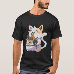 Kawaii Neko Cat Ra Bowl Anime Japanese Noodles T-Shirt