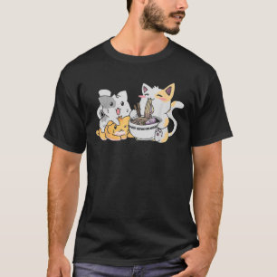 Kawaii Neko Ramen Anime Cat Noodles T-Shirt