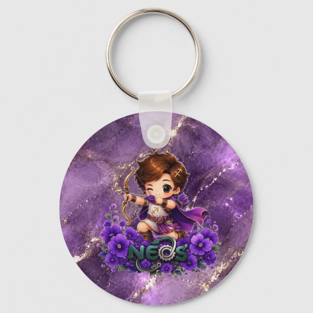 Kawaii Neos Zodiac Sagittarius Keychain (Front)