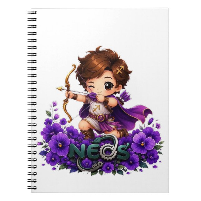 Kawaii Neos Zodiac Sagittarius Notebook (Front)