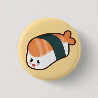 Kawaii nigiri Salmon 1 Inch Round Button