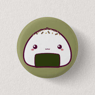 Kawaii Onigiri 1 Inch Round Button