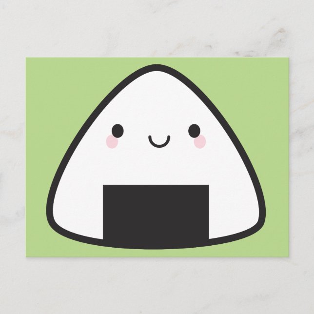Kawaii Onigiri Rice Ball Postcard (Front)