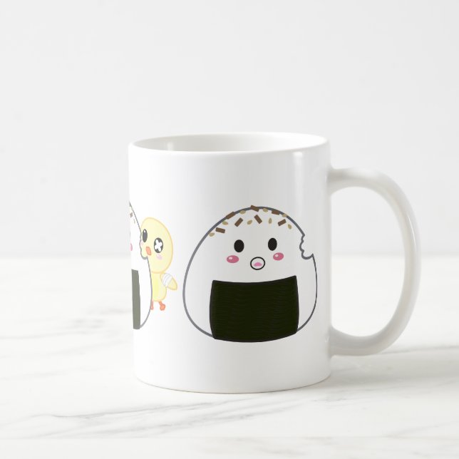 Kawaii "Onigiri" Rice Balls Coffee Mug (Right)