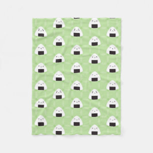 Kawaii Onigiri Rice Balls Fleece Blanket