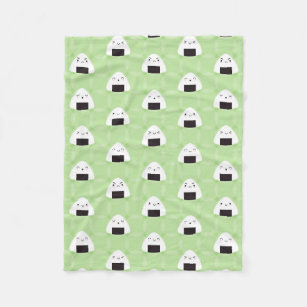 Kawaii Onigiri Rice Balls Fleece Blanket