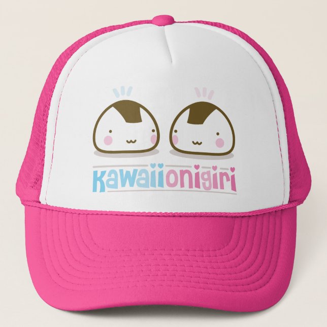 kawaii onigiris trucker hat (Front)