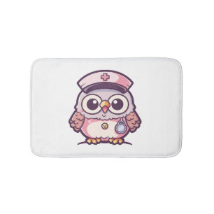 Kawaii Owl as a Nurse Bath Mat