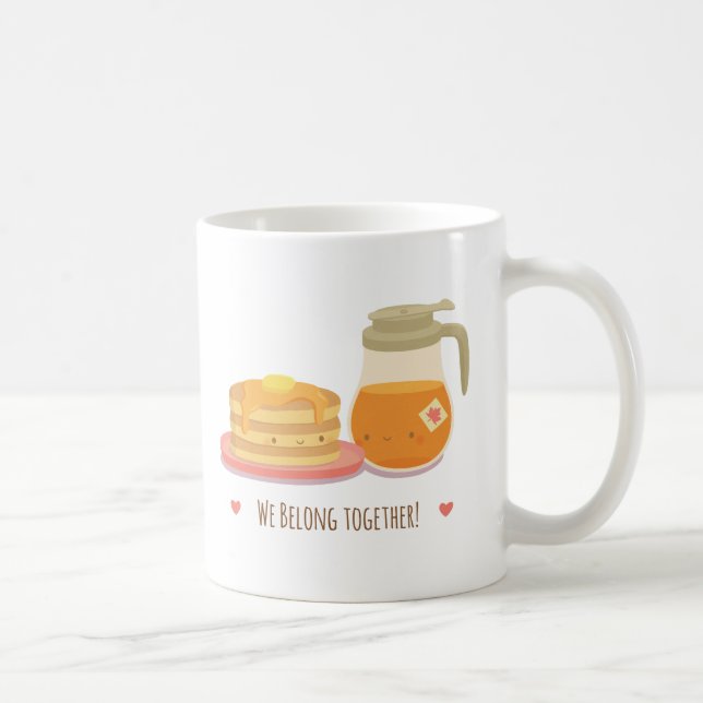 Kawaii Pancake and Maple Syrup Couple Mug (Right)