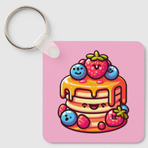 Kawaii Pancake Breakfast Cute Food Design Keychain