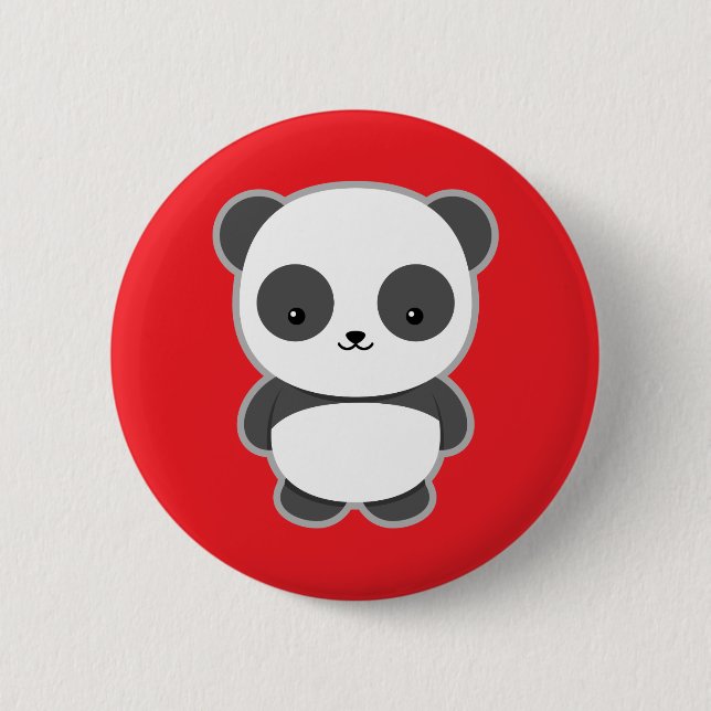 Kawaii Panda 2 Inch Round Button (Front)