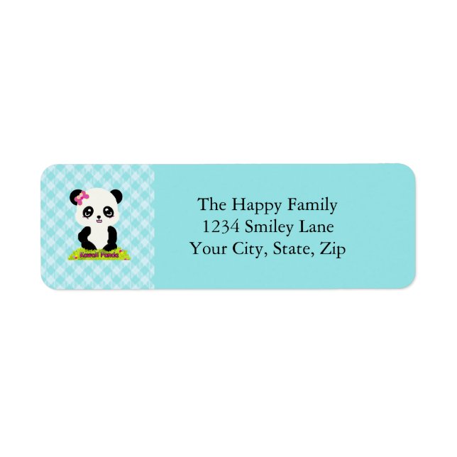 Kawaii Panda Address Labels (Front)