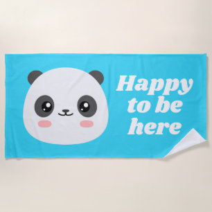 Kawaii Panda Beach Towel