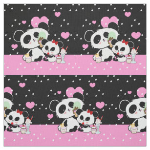 Kawaii Panda Bear Funny Cute Named Gifts Fabric
