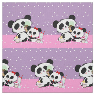 Kawaii Panda Bear Funny Cute Named Gifts Fabric