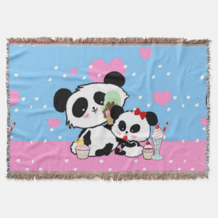 Kawaii Panda Bear Funny Cute Named Gifts Throw Blanket