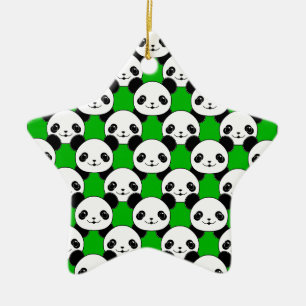 Kawaii Panda Bear Pattern Ceramic Ornament