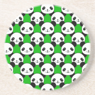 Kawaii Panda Bear Pattern Coaster