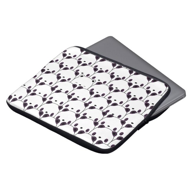 Kawaii Panda Bear Pattern Laptop Sleeve (Front Top)