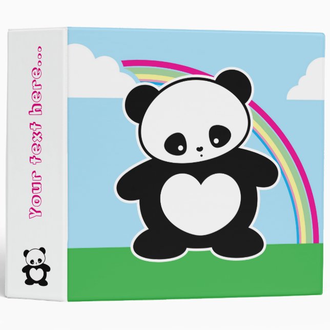 Kawaii panda binder (Front/Spine)
