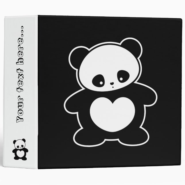 Kawaii panda binder (Front/Spine)