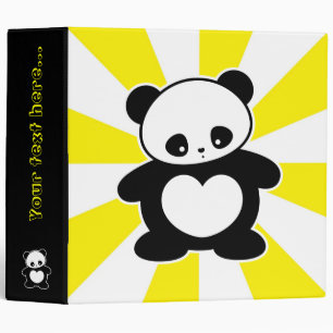 Kawaii panda binder