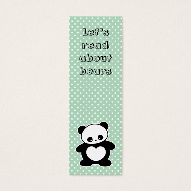 Kawaii panda bookmark (Front)