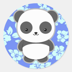 Kawaii Panda Classic Round Sticker