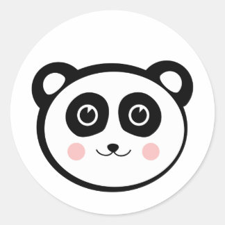 Kawaii Panda Classic Round Sticker