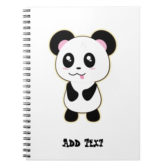 Kawaii Panda cute Notebook (Front)