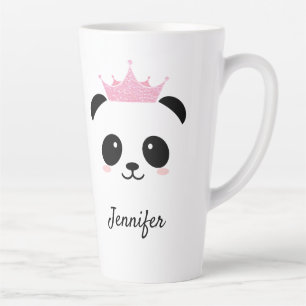 Kawaii panda cute queen personalized latte mug