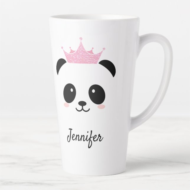 Kawaii panda cute queen personalized latte mug (Right)