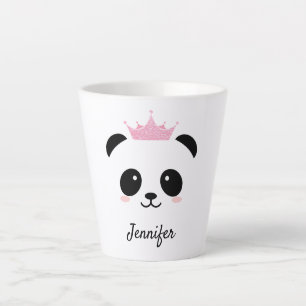 Kawaii panda cute queen personalized latte mug
