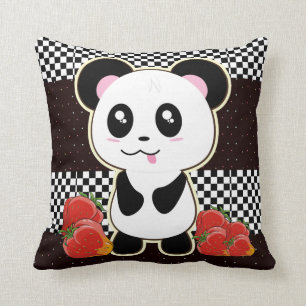 Kawaii Panda cute Throw Pillow