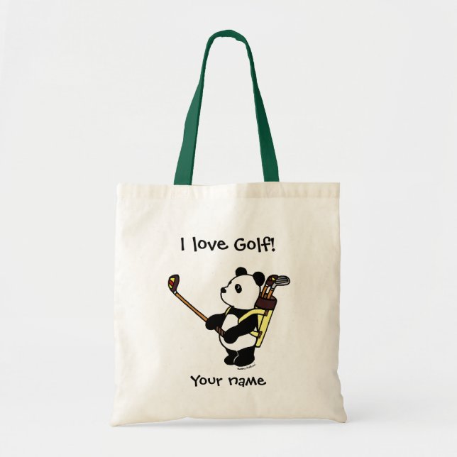 Kawaii Panda Golfer Tote Bag (Front)
