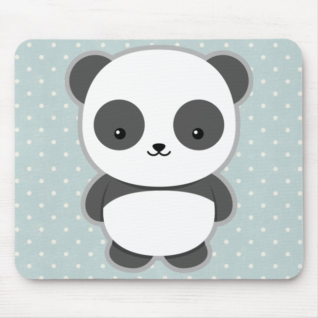 Kawaii Panda Mouse Pad (Front)