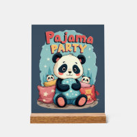 Kawaii Panda Pajama Party Cozy Sleepover Aesthetic