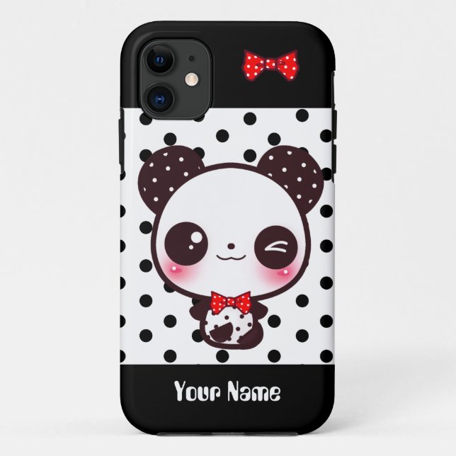 Kawaii Panda - Personalized Case-Mate iPhone Case (Back)