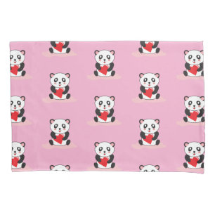 Kawaii Panda Plush Blanket for Children Pillowcase