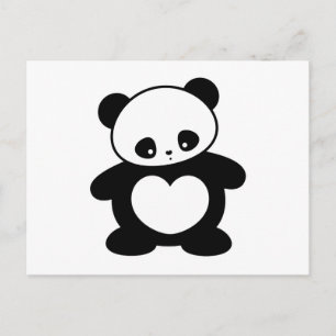 Kawaii panda postcard