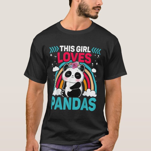 Kawaii Panda This Loves Pandas T-Shirt (Front)