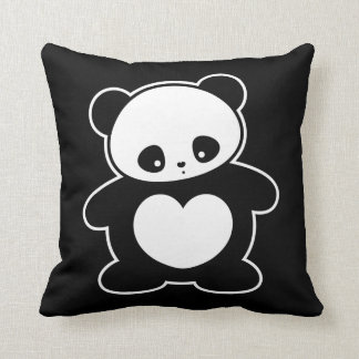 Kawaii panda throw pillow