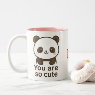 Kawaii Panda - You Are So Cute Two-Tone Coffee Mug