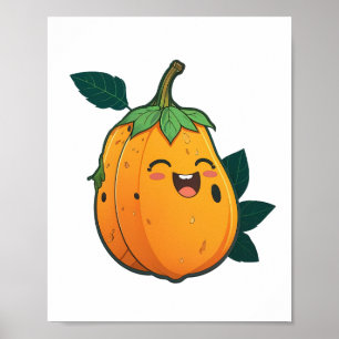 Kawaii Papaya Poster