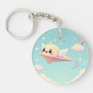 Kawaii Paper Airplane Keychain