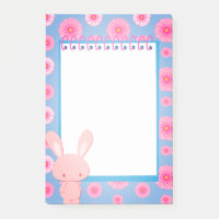 Kawaii pastel Bunny Floral Memo