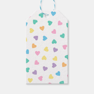 Kawaii Pastel Candy Hearts Gift Tags